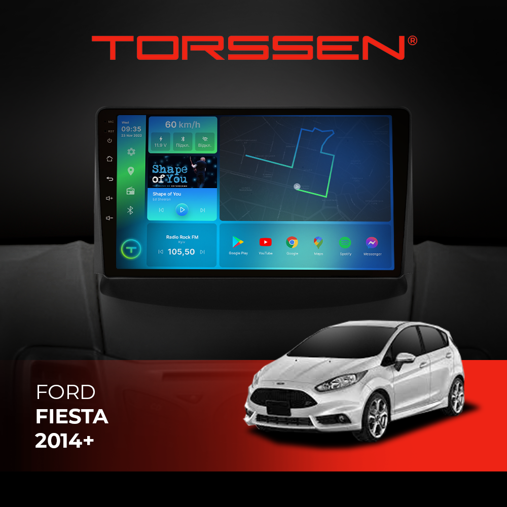 Штатна магнітола Torssen Ford Fiesta 2014+ F96128 4G Carplay DSP