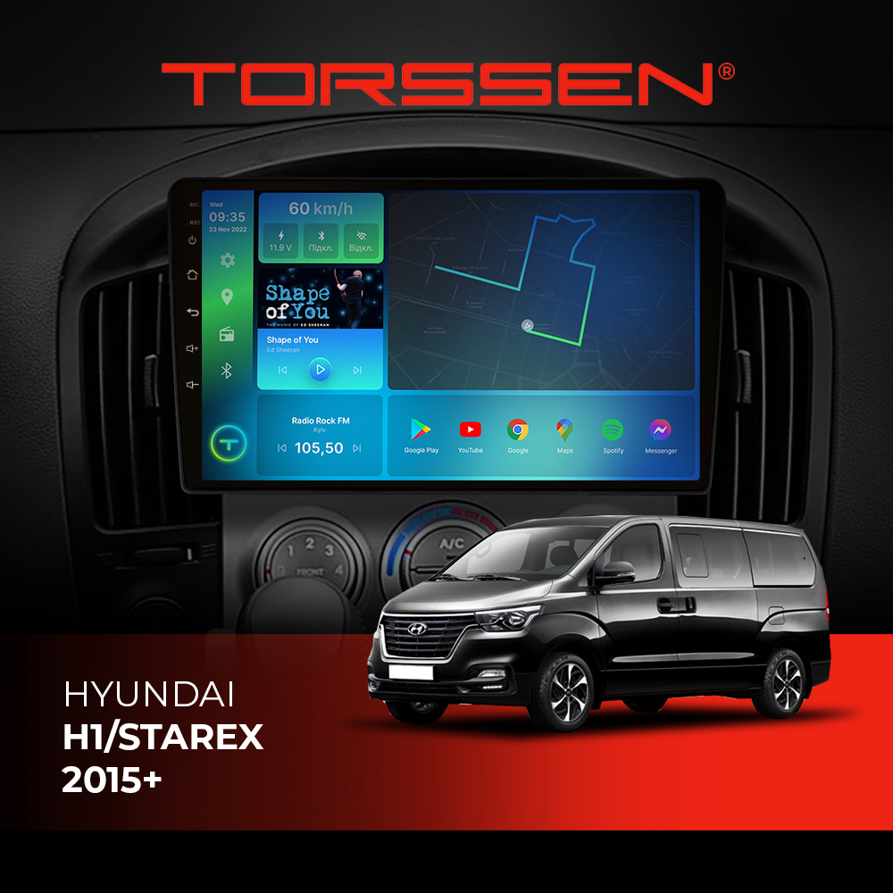 Штатна магнітола Torssen Hyundai H1/Starex 2015+ F98256 4G Carplay DSP