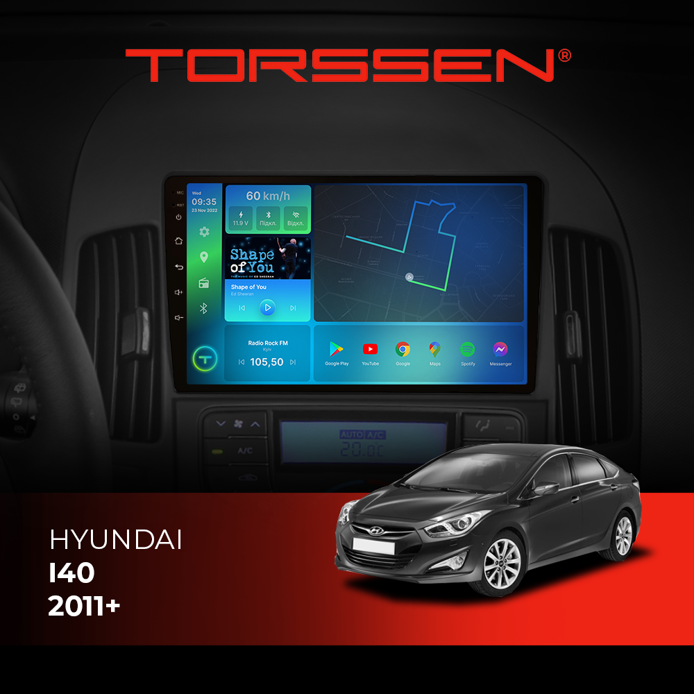 Штатна магнітола Torssen Hyundai i40 2011+ F96128 4G Carplay DSP