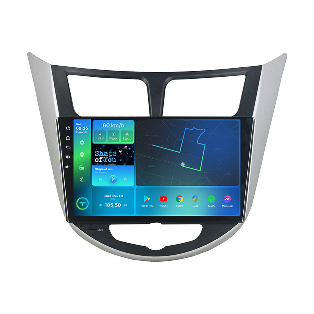 Штатна магнітола Torssen Hyundai Accent 2011-2018 B/G F96128 4G Carplay DSP