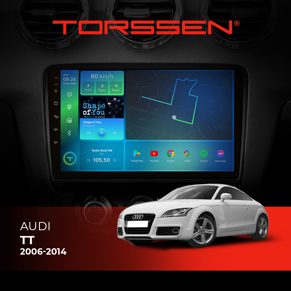 Штатна магнітола Torssen Audi TT 06-14 F96128 4G Carplay DSP