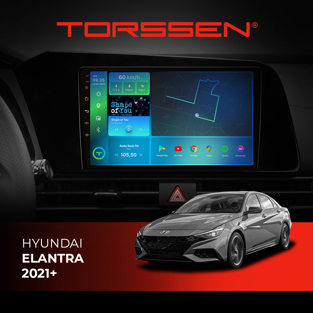 Штатна магнітола Torssen Hyundai Elantra 21+ F98256 4G Carplay DSP