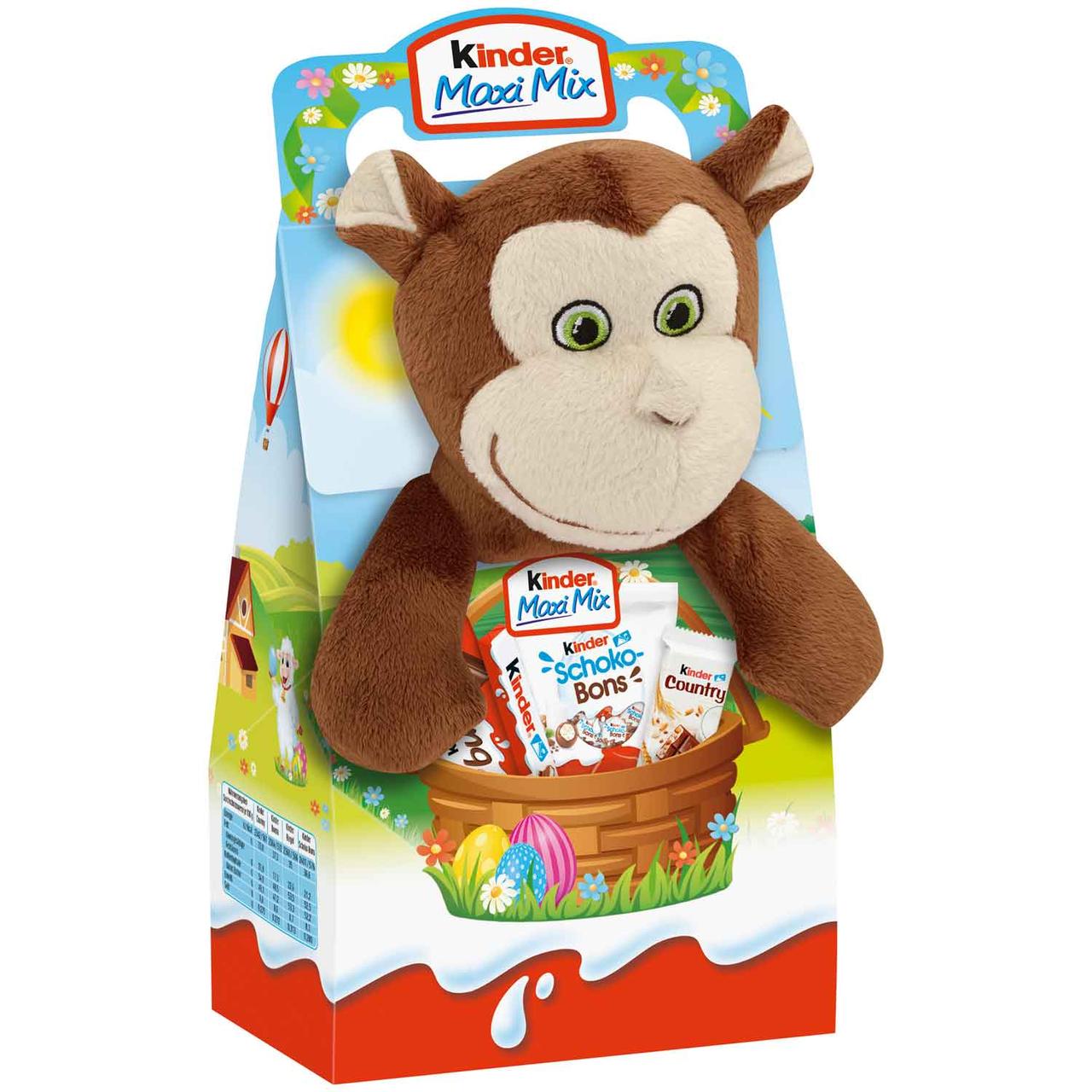 Подарунковий набір Kinder Maxi Mix з плюшевою іграшкою Karl the Climbing Monkey 133г