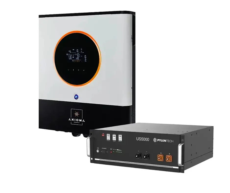 Комплект резервного живлення з інвертором Axioma Energy 48В ISMPPT BFP 8000 та акумулятором Pylontech US5000, фото 1