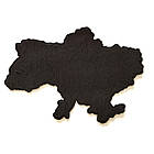 Велкро панель для шевронів та патчів 70х50 см Мапа України Тризуби Чорна, фото 2