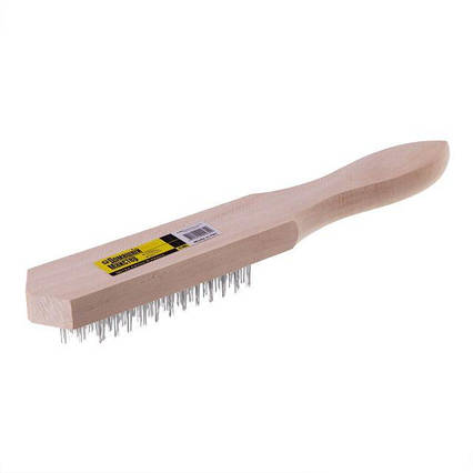 Щітка ручна 5-рядна, дерев'яний корпус INTERTOOL BT-0003