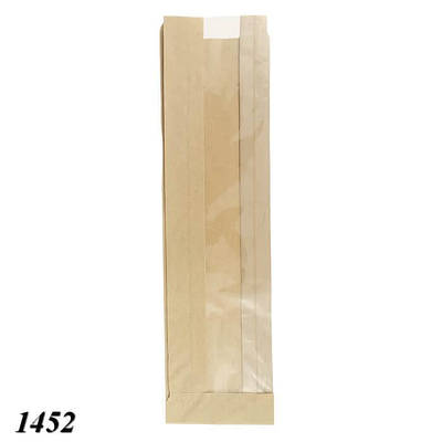 Пакет саше паперовий з вікном 9х34х4.5 см 100 шт