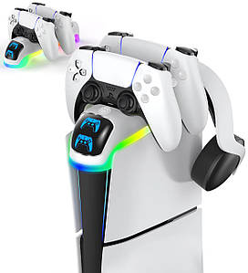 Зарядна станція для джойстиків PS5 на Slim консоль OIVO NG-P5301