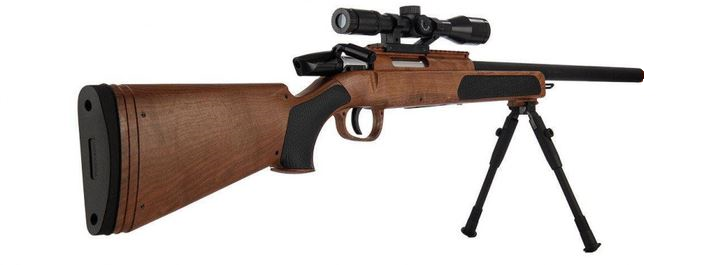 Дитяча страйкбольная гвинтівка ZM51W метал+пластик (цівка і приклад під дерево), фото 1