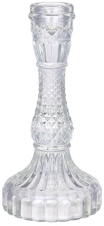 Подсвечник стеклянный "Crystal Glass" Ø11х22см, прозрачное стекло