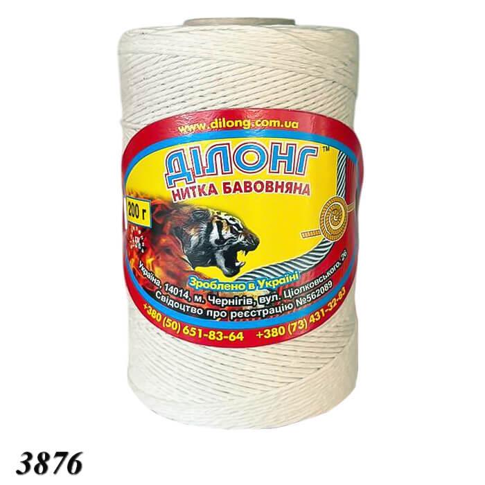 Нитка бавовняна на втулці 200 м 200 г, фото 1