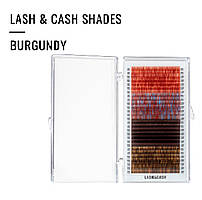 Вії SCULPTOR LASH&CASH BURGUNDY SHADES кольорові, микс, 28 ліній