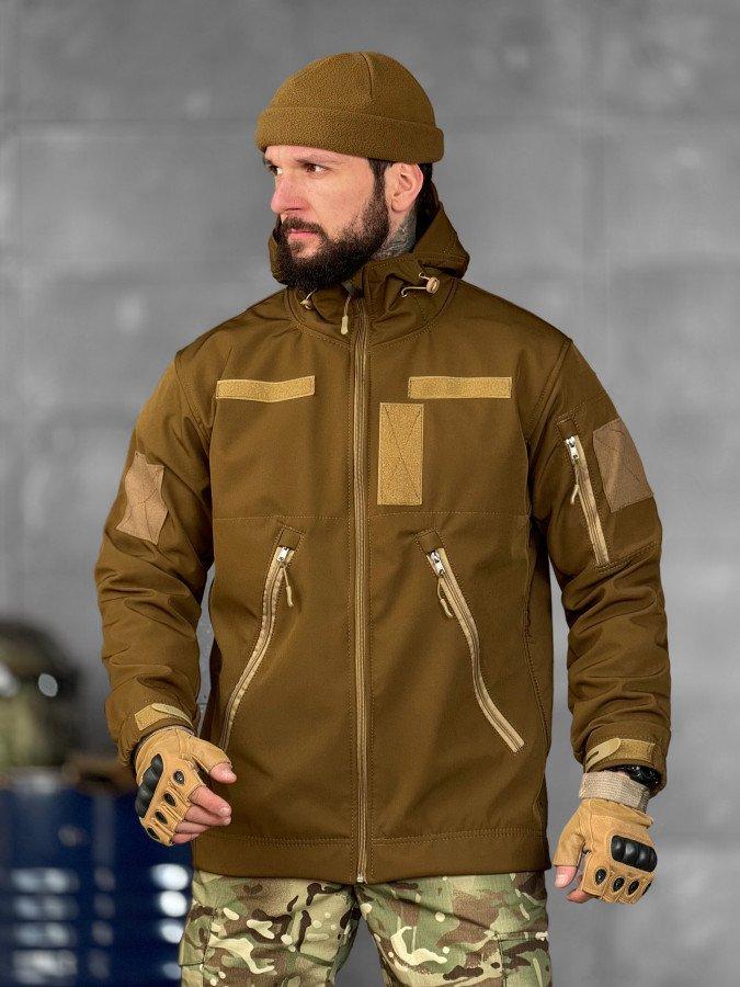 Куртка польова Softshell Lion – Водовідштовхувальна, Липучки Під Шеврони Койот ВТ5052 ТМ, фото 1