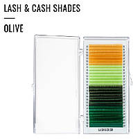 Вії SCULPTOR LASH&CASH SHADES OLIVE кольорові, микс, 28 ліній