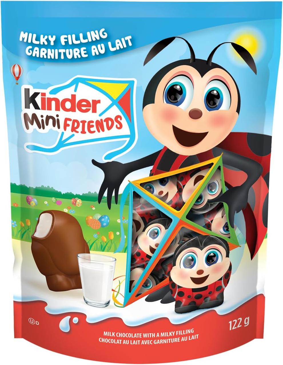 Шоколадні цукерки Kinder Mini Friends Ladybug Milk Chocolate 18шт 122г