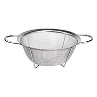 Друшляк з двома ручками 25 см дрібнокомірчаста сітка з нержавіючої сталі HP-19-2-25CM