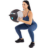 М'яч набивний медичний для кросфіту WALL BALL LiveUp (вага 8 кг) LP8100-8, фото 9