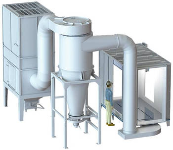 Камера напилення порошкового покриття 2-х постова (н/м) з Ц-1300 та КБФ-12