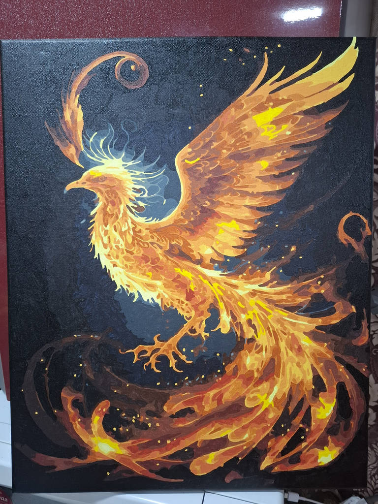 Картина розмальовка за номерами Золотий фенікс 40х50см Rainbow Art GX47456 - фото покупців 1