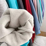 Тепла толстовка жіноча на блискавці тринитка на флісі з капюшоном і кишенями 42-46 48-52, фото 4