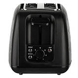 Тостер на 2 скибочки хліба з регулятором RAF R 502 Чорний, фото 2