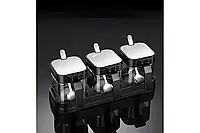 Набір баночок для зберігання спецій Seasoning Bottle Set Стильний і практичний набір для зберігання спецій EL0227