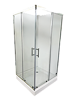 Душовий кут Sansa рама хром, скло прозоре 6мм, 900*900*(120) 1920 мм