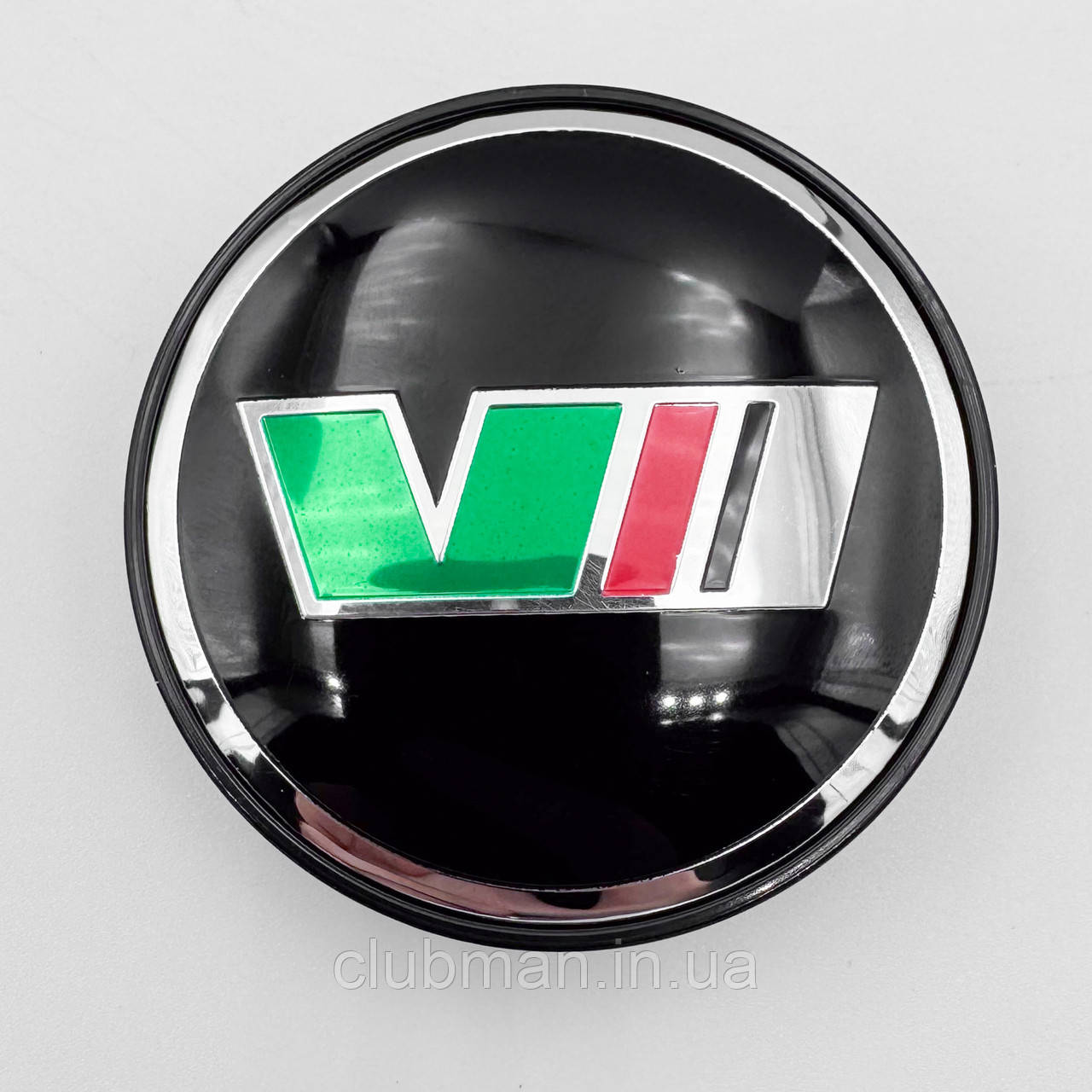 Ковпачки (заглушки) на  литі диски SKODA VRS (Шкода) 60 мм VRS Чорні - Хром обідок