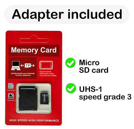 MicroSD карта пам'яті (64GB) для трекерів, IP-камер і відеокамер YU227, фото 1