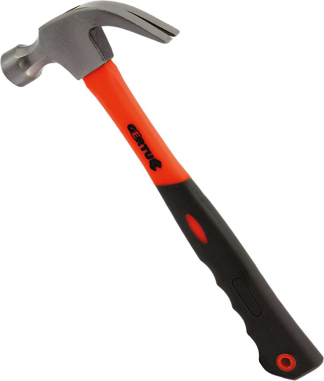 Молоток столярний GERTU GMLOSTO SPB 16 OZ сіро-жовтогарячо-чорний SPB, фото 1