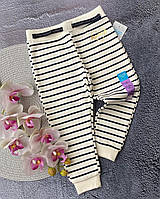Штани у смужку на байці на резинці на дівчинку Primark Розмір 98