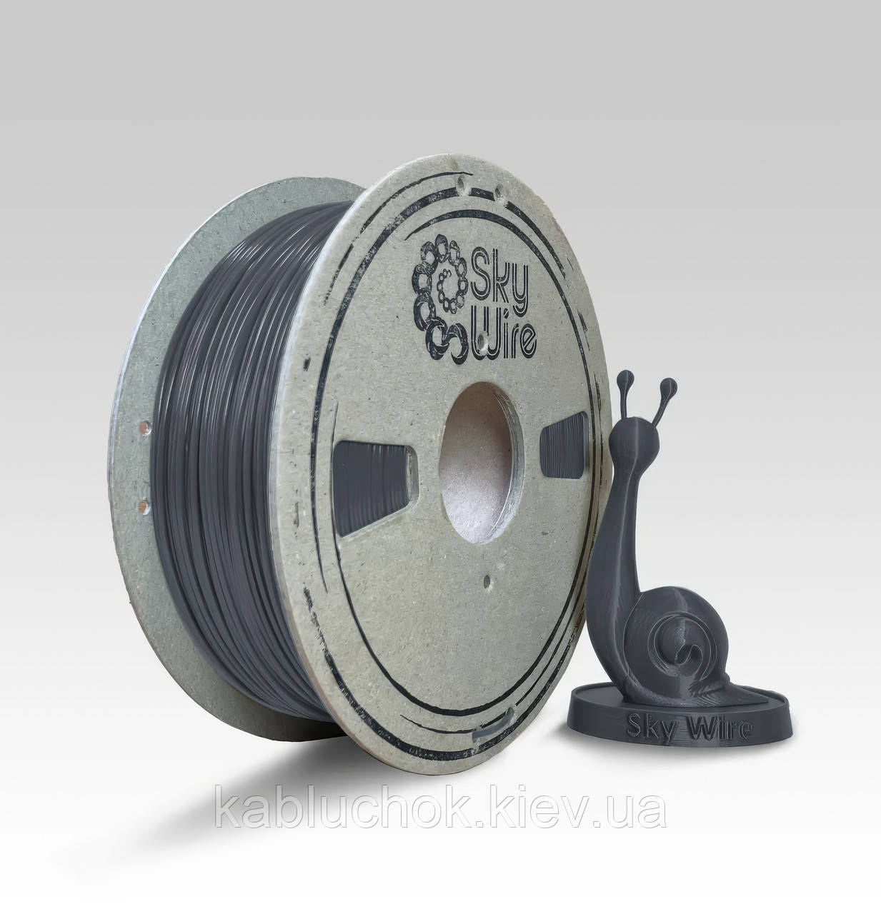 PLA-філамент для 3D-друку біорозкладний SkyWire Графіт 1 кг