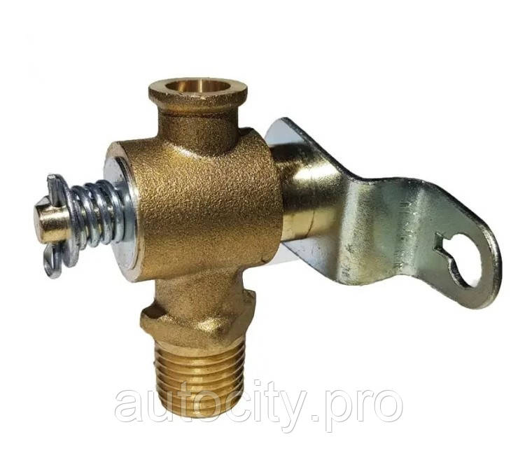 Кран зливний блоку циліндрів 511.1305040 (ПС-7-1, латунь, короткий, ГАЗ, УАЗ), фото 1