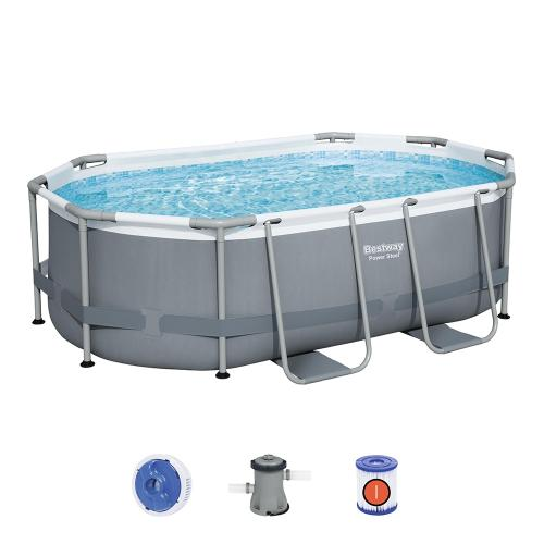 Басейн каркасний з фільтр-насосом Bestway Ultra Frame Pool Rectangular 305*200*84 см 5614A
