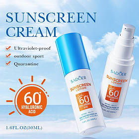 Солнцезащитный лосьон с гиалуроновой кислотой SPF60 PA+++ SADOER, 50мл.