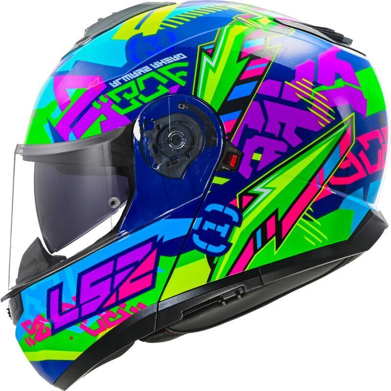 Мотошолом LS2 FF908 Strobe II Svent Blue Green
