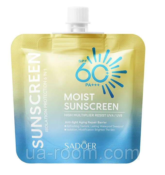 Солнцезащитный крем высокой мощности SPF60+PA+++ SADOER, 30г.
