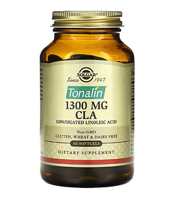 Solgar Tonalin Тоналін CLA кон'югована лінолева кислота (КЛК) 1300 мг 60 м'яких таблеток