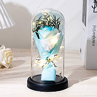 Букет із мила Троянда в колбі з LED-підсвіткою KR-02 декоративний виріб