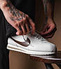 Жіночі кросівки Nike Cortez Beige Brown cacao wow Найк Кортез низькі бежеві з коричневим шкіряні демісезон, фото 8