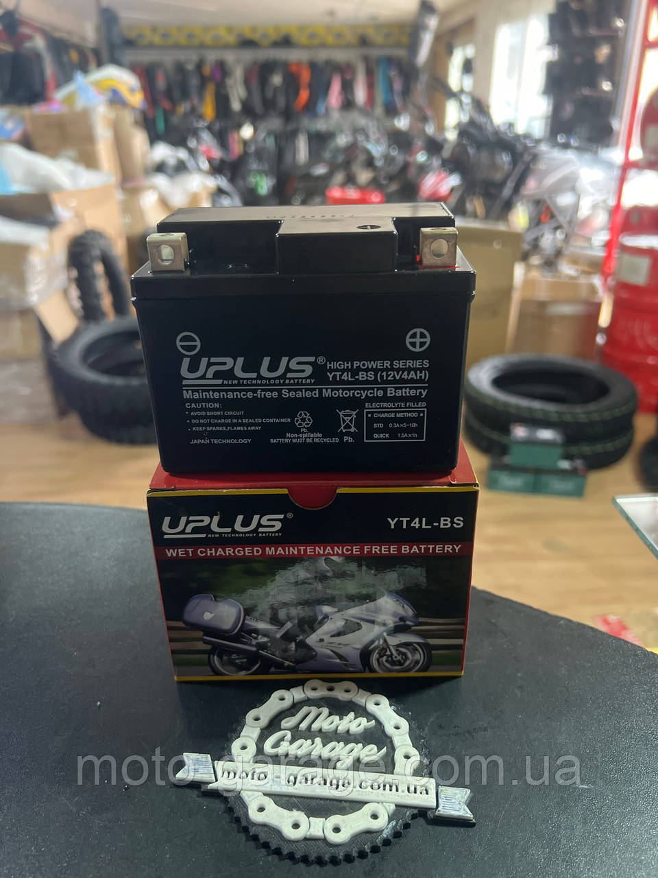 Аккумулятор Uplus YT4L-BS,YTX4L-BS, Розміри 113/70/76, PitBike, Піт Байк, Квадроцикл,