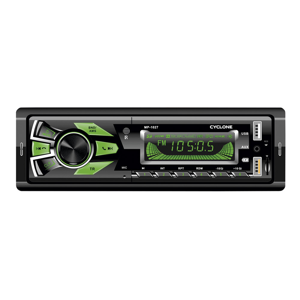 Автомагнітола з блютузом заряджання телефона USB AUX SD-карта CYCLONE MP-1027