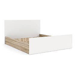 Стильне двоспальне ліжко 160х200 з твердим узголів'ям у сучасному стилі в спальню Фокс Київський Стандарт