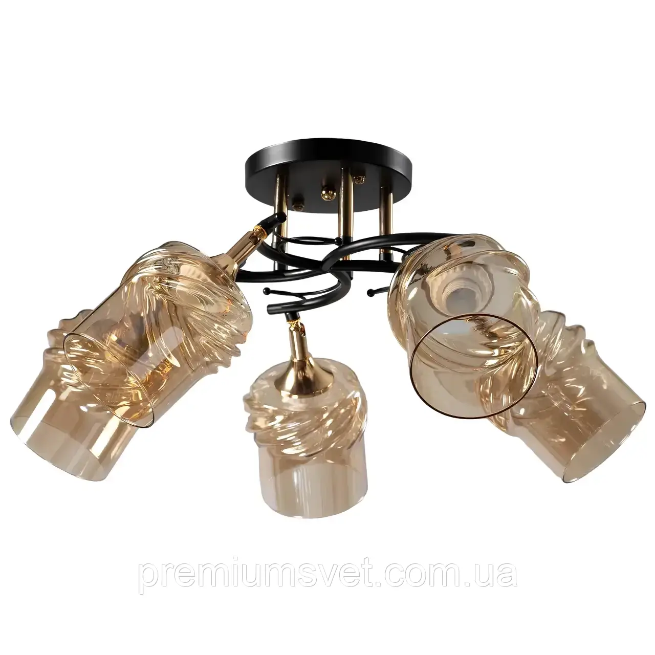 Люстра стельова SC-W3006/5 BK+FG 60*60*26 (94139), фото 1