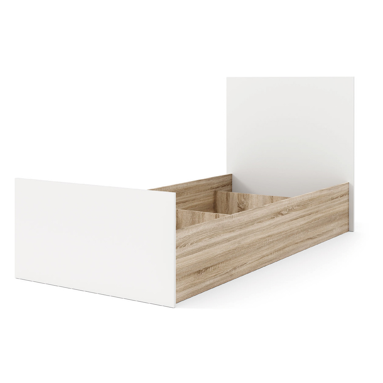 Стильне односпальне ліжко 90х200 з твердим узголів'ям у сучасному стилі в спальню Фокс Київський Стандарт, фото 1