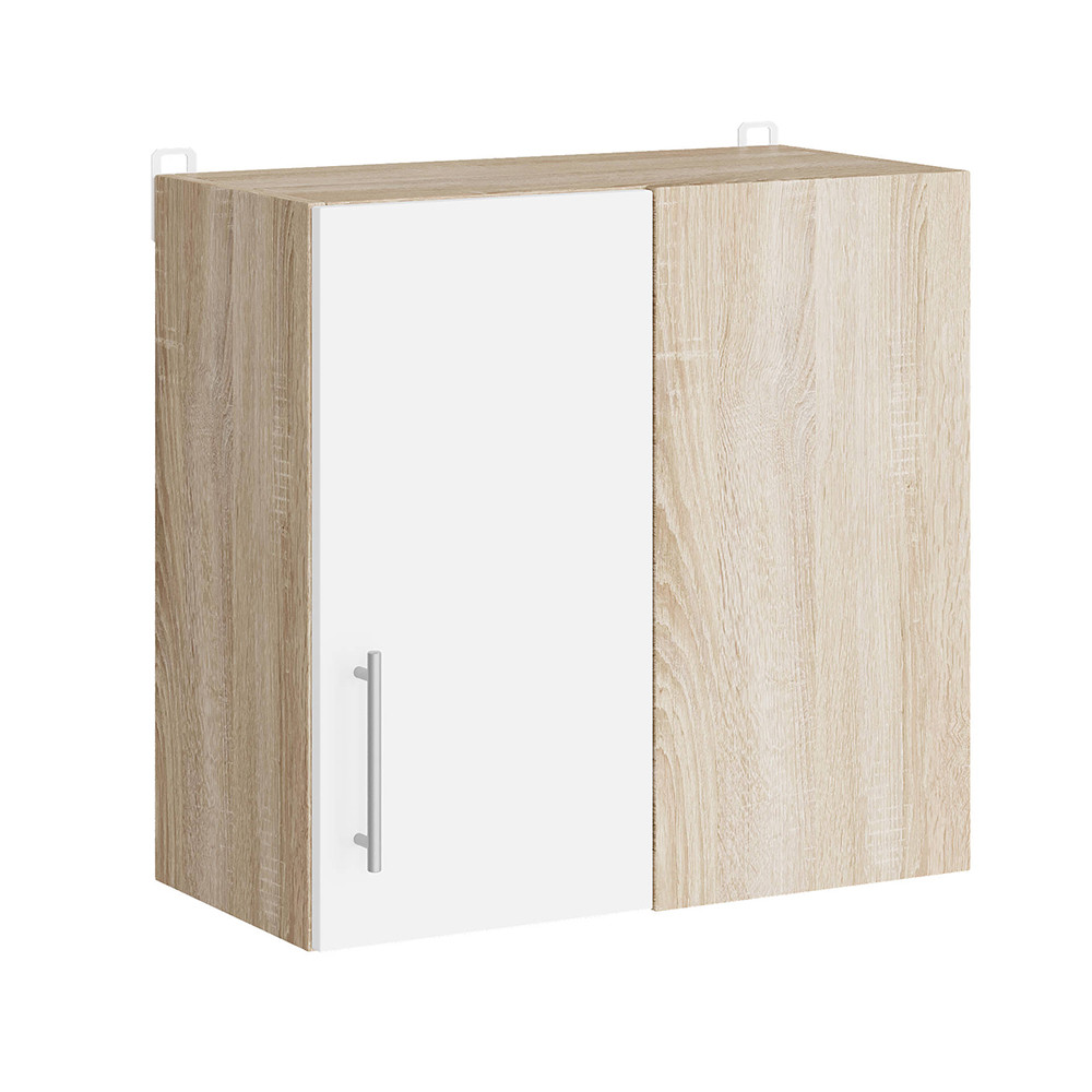 Кухонний модуль верхній кутовий Еверест Еко 600 дуб сонома/німфея альба (білий) 60х30х58 см (DTM-071035), фото 1