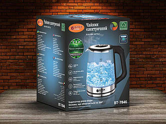 Чайник електричний скляний 2,3л 2000Вт BITEK BT-7846 12шт 6933