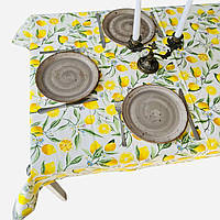 Скатерть водооталкивающая 120х170см Лимон прямоугольная