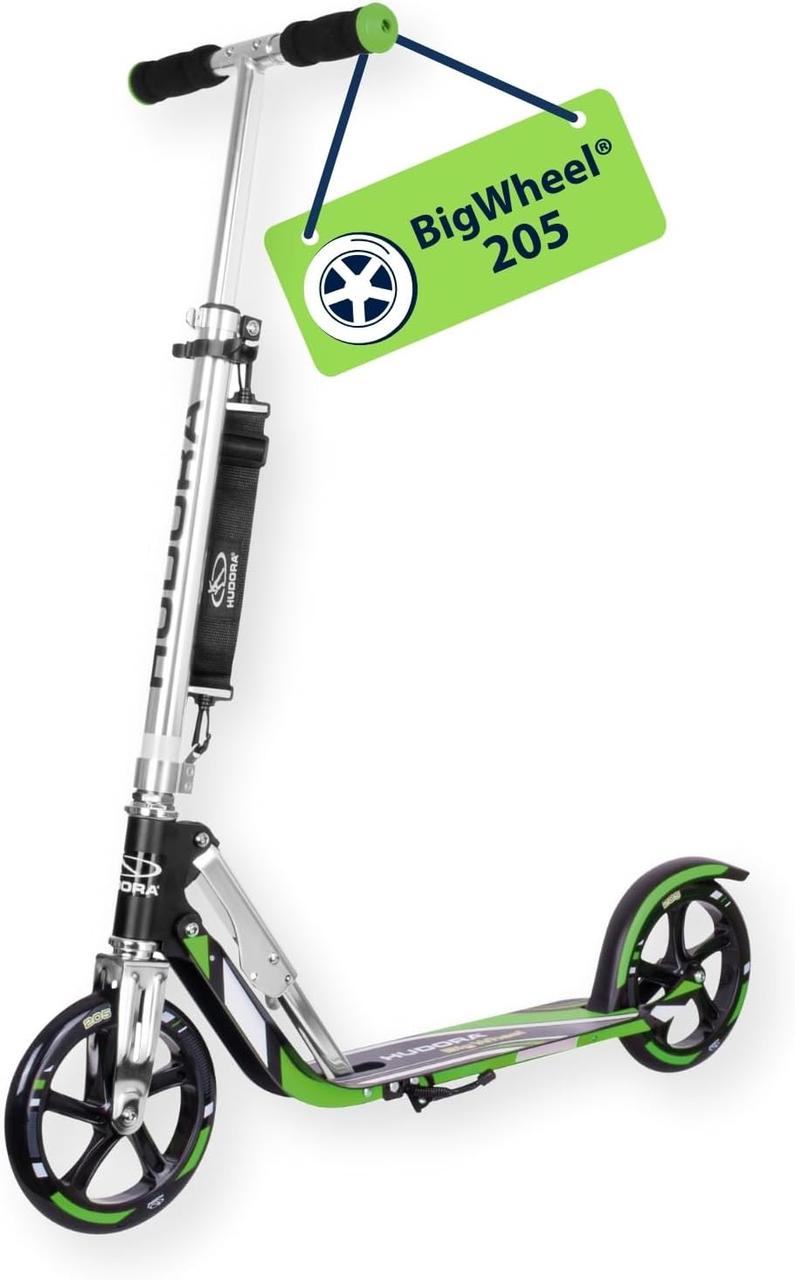 Самокат HUDORA Scooter Big Wheel RX205 - grey/green, фото 1