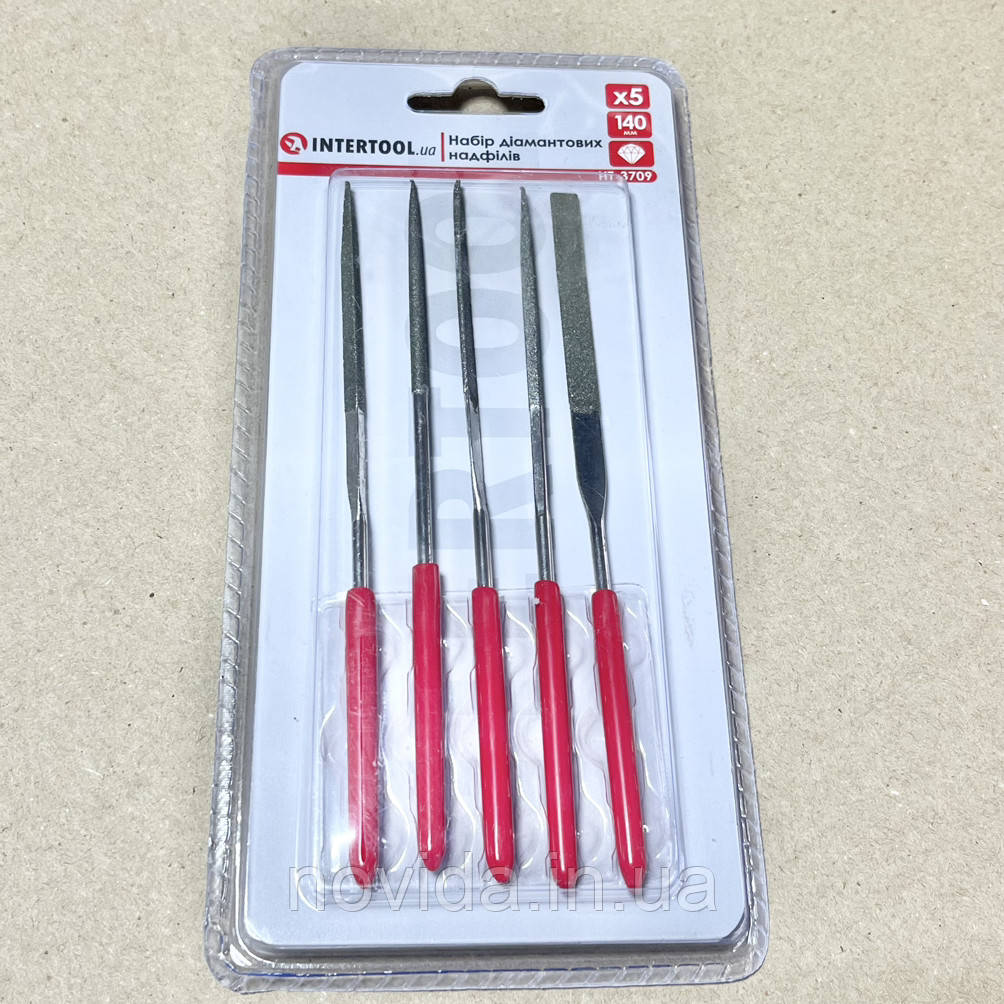 Набір алмазних надфілів 5 шт, 140 мм INTERTOOL HT-3709